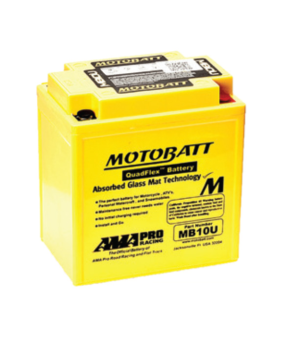MotoBatt MBTZ10S, Upgrade Yuasa YTZ10S, YTX7A-BS Battery
